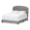 Baxton Studio Lexi Modern Light Grey Upholstered Queen Size Bed 136-7440 - alternate 1